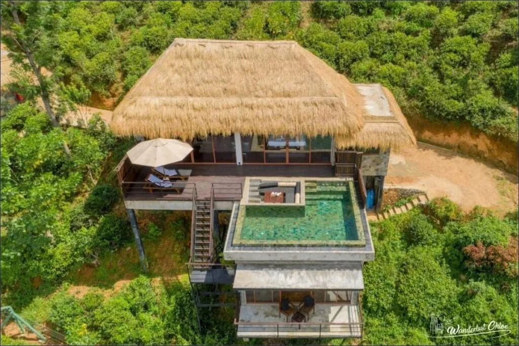 98 Acres Resort and Spa in Ella, Sri Lanka - luxury eco resort with thatched chalets set within tea estates and panoramic mountain views