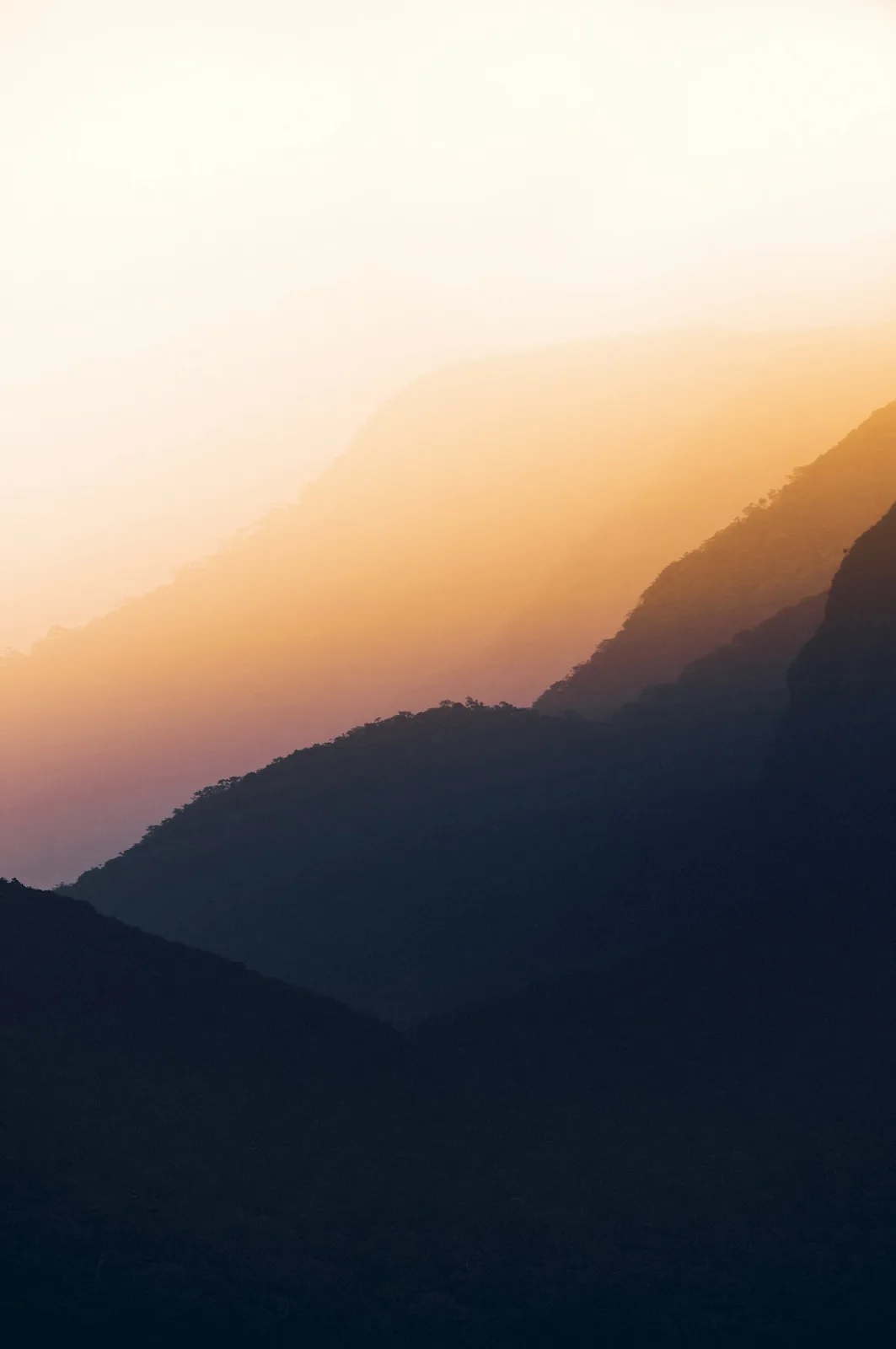 Sunrise from the summit of Adam's Peak (Sri Pada), Sri Lanka, with a sea of clouds below